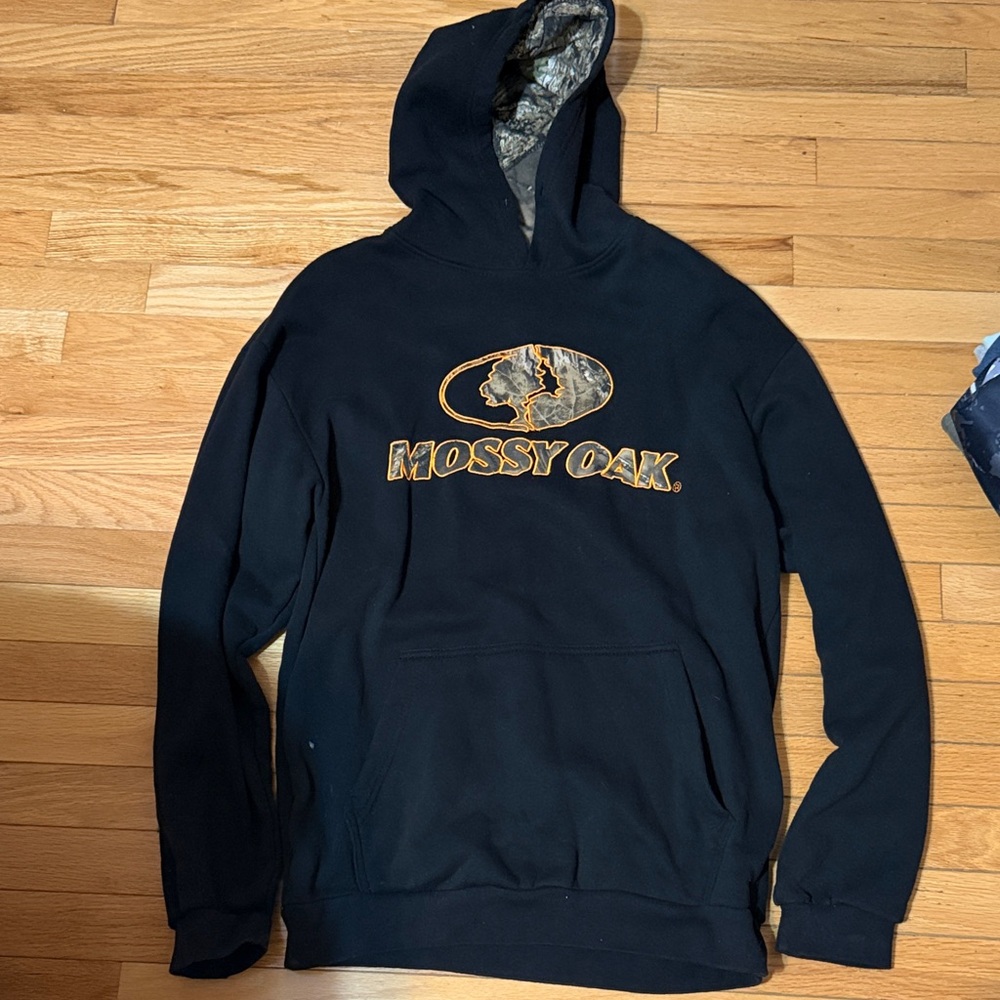 Mossy Oak Black and Camouflage Hoodie